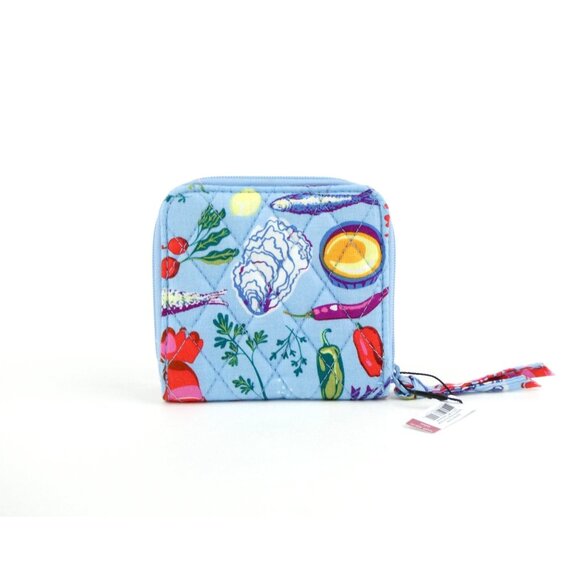 Vera Bradley Seafood Boil Small Zip-Around Cotton Wallet NWT - Picture 2 of 3